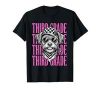 Drôle de troisième année Professeur Mignon Chien rentrée Scolaire étudiant T-Shirt Graphique avec Valeur