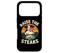 Drôle de Vache Gym Workout Raise The Steaks Coque pour iPhone 17 Pro