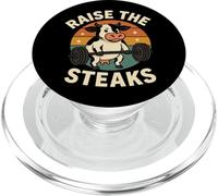 Drôle de Vache Gym Workout Raise The Steaks PopSockets PopGrip pour MagSafe