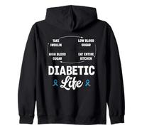 Drôle de Vie diabétique Type 1 Sensibilisation au diabète T1D Sweat à Capuche