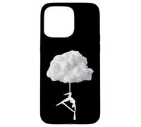 Drôle de Yoga aérien, Fly High Cloud, Soies aériennes Cirque Cadeaux Coque pour iPhone 15 Pro Max