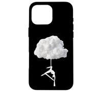 Drôle de Yoga aérien, Fly High Cloud, Soies aériennes Cirque Cadeaux Coque pour iPhone 16 Pro Max