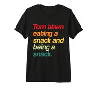 Drôle déchiré Entre Manger Une collation et être Une collation rétro T-Shirt Haut de Gamme