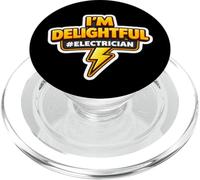 Drôle d'électricien avec Citation « I'm Delightful Joke Saying Pun » PopSockets PopGrip pour MagSafe
