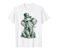Drôle d'éléphant avec Lunettes de Soleil Trèfle Jour de la St Patrick T-Shirt
