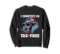 Drôle d'éléphant du gouvernement avec identifiant comme costume libre d'impôt Sweatshirt