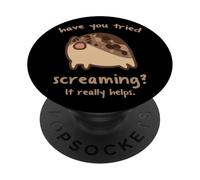 Drôle désert Pluie Grenouille Hurlant Meme PopSockets PopGrip Adhésif
