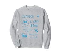 Drôle d'été rigolo français gribouillage mignon, vacances à la plage Sweatshirt