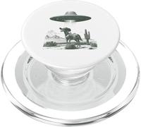 Drôle d'extraterrestre enlèvement Cowboy Cheval désert OVNI scène PopSockets PopGrip pour MagSafe