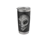 Drôle d'extraterrestre gris langue hors espace Sci Fi Art Gobelet isotherme en acier inoxydable double paroi