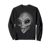 Drôle d'extraterrestre Gris Langue Hors Espace Sci FI Art Sweatshirt