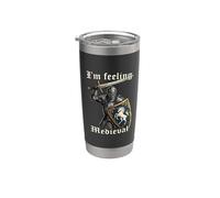 Drôle d'histoire chevalier en armure avec blague médiévale Gobelet isotherme en acier inoxydable double paroi