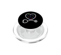 Drôle d'infirmière médecin Sensibilisation à l'Autisme Stéthoscope en Forme de cœur PopSockets PopGrip pour MagSafe