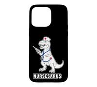 Drôle d'infirmière Qui Dit Nursesarus avec seringue Dinosaure Coque pour iPhone 15 Pro Max