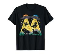 Drôle Dinosaure UFO Enlèvement Meme Alien Sci FI Humour Art T-Shirt