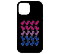 Drôle Dinosaures Pixel Art LGBT Bisexuel Drapeau Coque pour iPhone 12 Mini