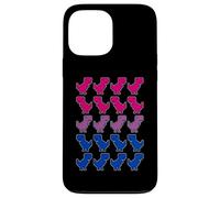 Drôle Dinosaures Pixel Art LGBT Bisexuel Drapeau Coque pour iPhone 13 Pro Max