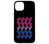 Drôle Dinosaures Pixel Art LGBT Bisexuel Drapeau Coque pour iPhone 15 Plus