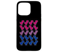 Drôle Dinosaures Pixel Art LGBT Bisexuel Drapeau Coque pour iPhone 15 Pro Max