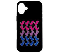 Drôle Dinosaures Pixel Art LGBT Bisexuel Drapeau Coque pour iPhone 16 Plus