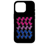 Drôle Dinosaures Pixel Art LGBT Bisexuel Drapeau Coque pour iPhone 16 Pro