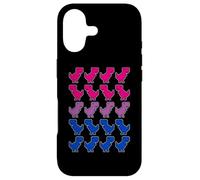 Drôle Dinosaures Pixel Art LGBT Bisexuel Drapeau Coque pour iPhone 17