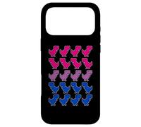 Drôle Dinosaures Pixel Art LGBT Bisexuel Drapeau Coque pour iPhone 17 Pro Max