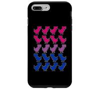Drôle Dinosaures Pixel Art LGBT Bisexuel Drapeau Coque pour iPhone 7 Plus/8 Plus