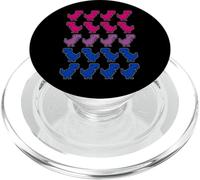 Drôle Dinosaures Pixel Art LGBT Bisexuel Drapeau PopSockets PopGrip pour MagSafe