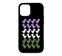 Drôle Dinosaures Pixel Art LGBT Genre Queer Drapeau Coque pour iPhone 12/12 Pro