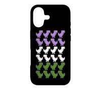 Drôle Dinosaures Pixel Art LGBT Genre Queer Drapeau Coque pour iPhone 17