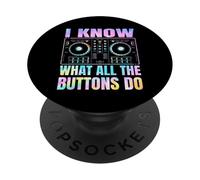 Drôle DJ Art Hommes Femmes Musique Producteur Disque Jockey Lover DJ PopSockets PopGrip Adhésif