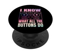 Drôle DJ Art Hommes Femmes Musique Producteur Disque Jockey Lover DJ PopSockets PopGrip Adhésif
