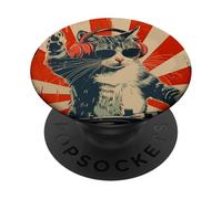 Drôle DJ Cat Disco Sound Tech Casque Musique PopSockets PopGrip Adhésif