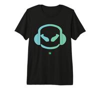 Drôle DJ Marshmallow SmilingFace Mignon - Vert Marais T-Shirt Haut de Gamme