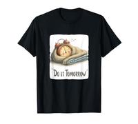 Drôle Do it Tomorrow Déclaration avec réveil endormi T-Shirt