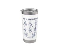 Drôle d'observation des oiseaux blague, comment identifier les oiseaux Gobelet isotherme en acier inoxydable double paroi