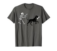drôle Dogue Allemand exécutant Skeleton Halloween T-Shirt