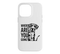 drôle Dogue Allemand Où Vas-tu ? Coque pour iPhone 14 Pro Max
