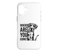 drôle Dogue Allemand Où Vas-tu ? Coque pour iPhone 16 Plus