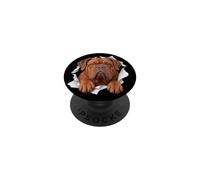 Drôle Dogue de Bordeaux Jetez Un œil Mignon Amoureux des Chiens Maman Papa PopSockets PopGrip Adhésif