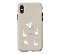 Drôle d'oie et Canard Oiseau sans Aucun Doute Pas dans Une rangée Coque pour iPhone X/XS