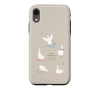 Drôle d'oie et Canard Oiseau sans Aucun Doute Pas dans Une rangée Coque pour iPhone XR