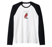 Drôle d'oiseau Nerd regardant Cardinal w/Jumelles Nature Art Manche Raglan
