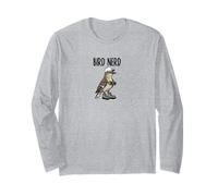 Drôle d'oiseau Nerd regardant Le Nord Mockingbird Nature Art Manche Longue