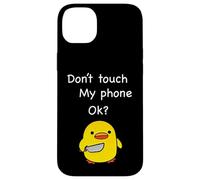 Drôle Don't Touch My Phone en Colère Mignon Canard Mème Coque pour iPhone 14 Plus