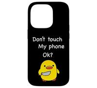 Drôle Don't Touch My Phone en Colère Mignon Canard Mème Coque pour iPhone 14 Pro