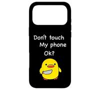 Drôle Don't Touch My Phone en Colère Mignon Canard Mème Coque pour iPhone 17 Pro Max