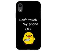 Drôle Don't Touch My Phone en Colère Mignon Canard Mème Coque pour iPhone XR