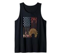Drôle Drapeau Indien Américain Tribe Patriotique Débardeur
